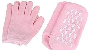 img 3 attached to 🧦 Hydrating Gloves and Socks Set with Foot Peel Mask - SPA Accessories for Cracked Dry Skin Repair, Soft Cotton with Thermoplastic Gel, Infused with Essential Oils and Vitamins - 2 Pairs