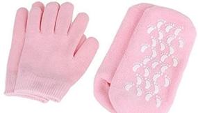 img 1 attached to 🧦 Hydrating Gloves and Socks Set with Foot Peel Mask - SPA Accessories for Cracked Dry Skin Repair, Soft Cotton with Thermoplastic Gel, Infused with Essential Oils and Vitamins - 2 Pairs