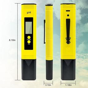 img 1 attached to 🌊 Tuecota PH Meter - High Accuracy 0.01 Digital Water Tester for Measuring pH Range 0-14, PH Tester Pen with ATC - Ideal for Drinking Water, Liquid Food, Swimming Pool, Aquarium, Aquaculture, Hydroponics