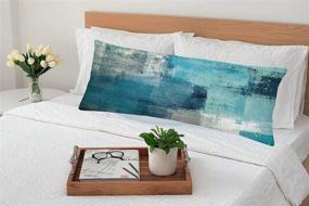 img 4 attached to 🌈 Sinpooo Ultra Soft & Cozy Body Pillow Cover - 20 x 54 inches Polyester Peach Skin Teal Decor Body Pillowcase with Hidden Zipper Closure (Turquoise)