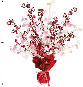 img 3 attached to 💖 Beistle 15-Inch Heart Gleam 'N Burst Centerpiece - 1 Per Package