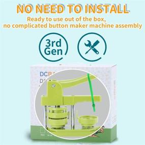 img 3 attached to 🍕 Happizza 3rd Gen 58mm Button Badge Maker Machine: Installation-Free DIY Pin Button Maker Press with Free 100pcs Button Parts, Pictures, Circle Cutter, and Magic Book