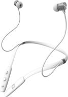 🎧 enhance your audio experience with ifrogz audio flex force wireless bluetooth neckband earbuds in white logo