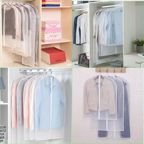 img 2 attached to 👚 Clear Garment Bags with Moth Proof Breathable Design - Pack of 8 for Clothes Storage and Travel