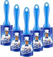 🐾 mr.siga extra sticky lint roller pet hair remover - 5-pack with easy tear sheets, 450 sheets total logo