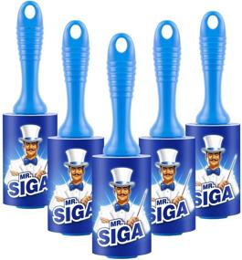 img 4 attached to 🐾 MR.SIGA Extra Sticky Lint Roller Pet Hair Remover - 5-Pack with Easy Tear Sheets, 450 Sheets Total