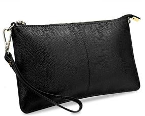 img 4 attached to 👛 YALUXE Clutch Wristlet Leather Shoulder Women's Handbags & Wallets: Stylish and Functional Accessories for Wristlets