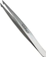 💎 premium eyebrow twin tweezer set - slant and pointed tips, high-quality german stainless steel, ideal for precise hair plucking and facial grooming - by the unique edge logo