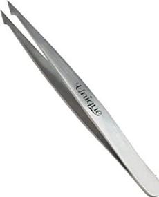 img 1 attached to 💎 Premium Eyebrow Twin Tweezer Set - Slant and Pointed Tips, High-Quality German Stainless Steel, Ideal for Precise Hair Plucking and Facial Grooming - By The Unique Edge