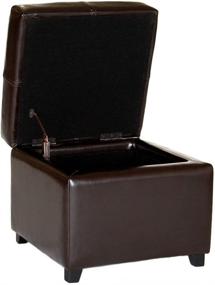 img 3 attached to Baxton Studio Dark Brown Storage Ottoman Set - OM380-J001