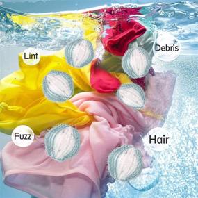 img 1 attached to 🧺 Lint Removers for Laundry - Reusable Pet Hair Catcher Balls, 12 Pcs Dryer Washing Balls