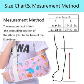 img 3 attached to 🐻 Adorable Pink Bear Arm Sling for Girls | Fashionable and Cute Children's Arm Support | Colorful Pattern Pediatric Toddler Arm Brace for Broken Arm (S)