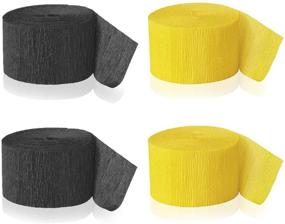 img 4 attached to Black Yellow Crepe Paper Streamers