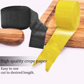 img 1 attached to Black Yellow Crepe Paper Streamers