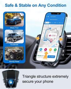 img 3 attached to 🚗 Vanva Military-Grade Air Vent Car Mount: Secure Universal Holder for Big Phones & Thick Cases - Compatible with Apple iPhone