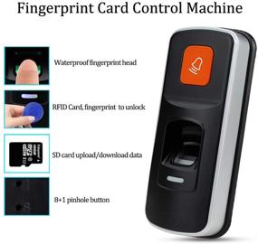 img 3 attached to 🔒 HFeng Fingerprint RFID Access Control System Kit with Biometric Door Locks, Electric 180KG Magnetic Lock, Electromagnet, DC12V Power Supply, Exit Button, and 10 Keyfobs Cards – Ideal for Home Door Opener