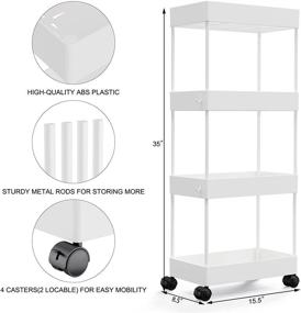 img 1 attached to Cucn Storage Bathroom Organizer Rolling