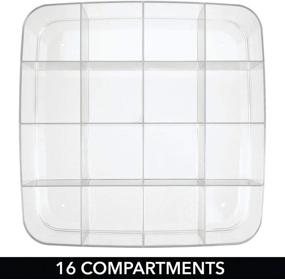 img 3 attached to 🗄️ mDesign Stackable Plastic Drawer Organizer: Clear Storage Tray for Crafts, Sewing, Hobby, and Art Supplies in Home, Classroom, or Studio