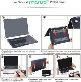 img 2 attached to MOSISO Garden Flowers Clear Base MacBook Air 13 inch Case 2021 2020 2019 2018 Release A2337 M1 A2179 A1932 - Hard Shell, Keyboard Cover, Screen Protector