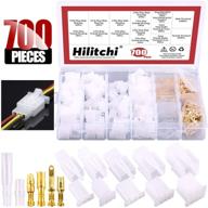 🔌 hilitchi 700 pcs 2.8mm automotive wire connectors assortment kit with 30 sets of 4mm bullet terminal connectors and cover logo