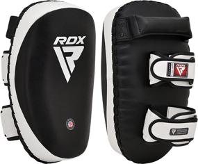 img 4 attached to 🥊 RDX Thai Pads for Kickboxing Muay Thai with Enhanced Handle Grip, High-Quality Maya Hide Leather Curved Strike Shield for Boxing MMA Taekwondo Martial Arts, Intensive Training Gear for Combat Sports Knees Elbows Kicks Punches