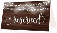 premium rustic vip reserved sign tent place cards - perfect for restaurant, wedding reception, 🌟 church, business office board meeting, holiday christmas party - printed seating reservation accessories with elegant lighting touch logo