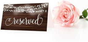 img 3 attached to Premium Rustic VIP Reserved Sign Tent Place Cards - Perfect for Restaurant, Wedding Reception, 🌟 Church, Business Office Board Meeting, Holiday Christmas Party - Printed Seating Reservation Accessories with Elegant Lighting Touch