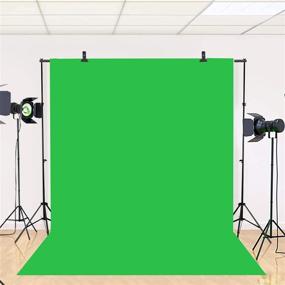 img 3 attached to 📸 Professional Photography Video Studio Green Screen Backdrops 5x7ft Non-Woven - Perfect for Photoshoots, Product Photography, Online Meetings, and Video Shootings - Model: EY044-C