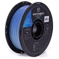 hatchbox uv-blue pla 1kg 1.75mm filament with dimensional changes logo