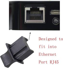 img 2 attached to 🔌 FENGQLONG 50шт. RJ45 Крышка от пыли: Эффективный защитник порта Ethernet-хаба (Черная, Большая)