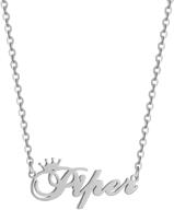 📿 stainless steel personalized custom nameplate necklace - trendy girls' jewelry for necklaces & pendants logo