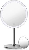 💄 kostlich lighted vanity makeup mirror: rechargeable led, 10x magnifying mini mirror, 3 light modes - perfect for tabletop, bathroom or travel logo