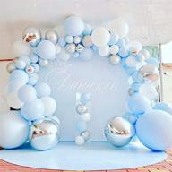 🎈 blue silver balloon garland kit - 141 pcs macaron metal balloon arch for wedding, bridal shower, birthday & baby shower decorations by patimate логотип