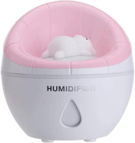 img 4 attached to 🌸 Cotree USB Small Sofa Humidifier - Mini Cool Mist Humidifier with 350ml Water Capacity - One Touch Shut-Off, Ideal for Home, Office, Bedroom (Pink)