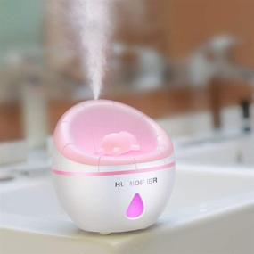 img 3 attached to 🌸 Cotree USB Small Sofa Humidifier - Mini Cool Mist Humidifier with 350ml Water Capacity - One Touch Shut-Off, Ideal for Home, Office, Bedroom (Pink)