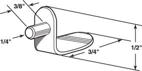 img 1 attached to 🔩 Pack of 8 Prime-Line Products U 10169 Shelf Support Pegs, 1/4 In. Diameter, Steel Material with Nickel Plating