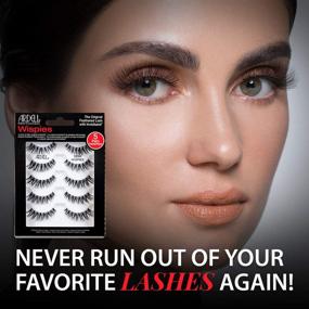 img 3 attached to Enhance Your Look with Ardell Multipack Wispies False Lashes - Long, Fuller, and Natural Eyelashes