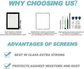 img 1 attached to 📱 Enhance Your iPad Air: Fixcracked White Touch Screen Digitizer Glass Assembly for 1st Generation Replacement Parts