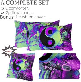 img 2 attached to Sleepwish Comforter Colorful Psychedelic Turquoise