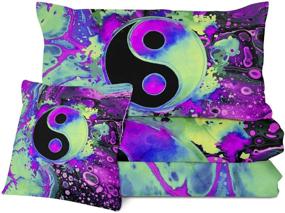 img 3 attached to Sleepwish Comforter Colorful Psychedelic Turquoise