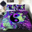 sleepwish comforter colorful psychedelic turquoise logo