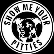 🐶 pitbull pitties vinyl decal sticker - cars, trucks, walls, vans, windows, laptops - white, 5.5 x 5.5 inches - kcd1836 logo