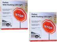 pack of 2 parkez garage flashing led light parking stop signs logo
