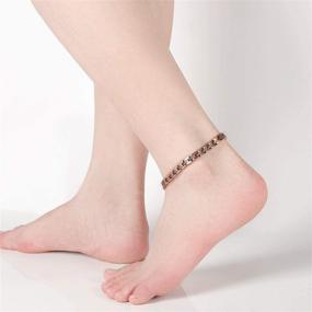 img 1 attached to Copper Anklet for Women: Adjustable 9.8-inch Pain Relief Accessory