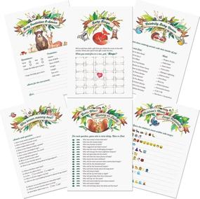 img 4 attached to 🎉 Woodland Baby Shower Games Set - Fun Gender Reveal Activities for Boys and Girls - 6 Games for 50 Guests (300 Sheets) - Party Starter Kit!