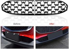 img 2 attached to 🚘 CDEFG CX30 Front Grill Mesh Inserts Trims Guard for 2019-2021 Mazda CX30 - Car Exterior Accessories, ABS Material (2PCS) - 300MM CX30 Grille