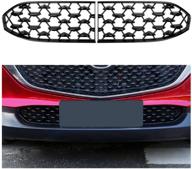 🚘 cdefg cx30 front grill mesh inserts trims guard for 2019-2021 mazda cx30 - car exterior accessories, abs material (2pcs) - 300mm cx30 grille logo