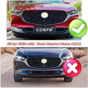 img 3 attached to 🚘 CDEFG CX30 Front Grill Mesh Inserts Trims Guard for 2019-2021 Mazda CX30 - Car Exterior Accessories, ABS Material (2PCS) - 300MM CX30 Grille