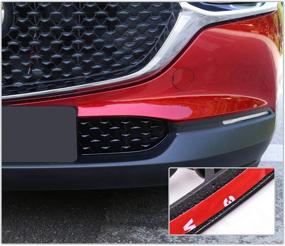 img 1 attached to 🚘 CDEFG CX30 Front Grill Mesh Inserts Trims Guard for 2019-2021 Mazda CX30 - Car Exterior Accessories, ABS Material (2PCS) - 300MM CX30 Grille