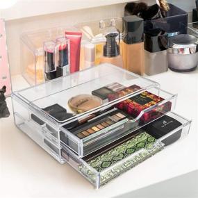 img 3 attached to 📦 Sorbus X-Large Acrylic Makeup and Jewelry Storage Case: Create Your Perfect Makeup Counter with Interlocking Scoop Drawers – Stackable and Interchangeable Display Sets